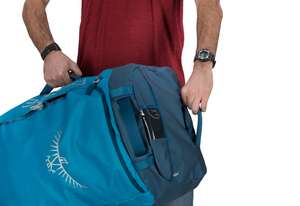 Five padded handles allow the bag to be lifted
